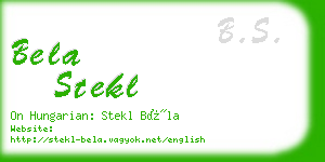 bela stekl business card